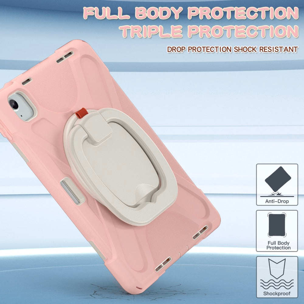 Estuche Pirate B Series Modelo iPad Air 11 2024 Color Rosado / Blanco con Strap — foto 7
