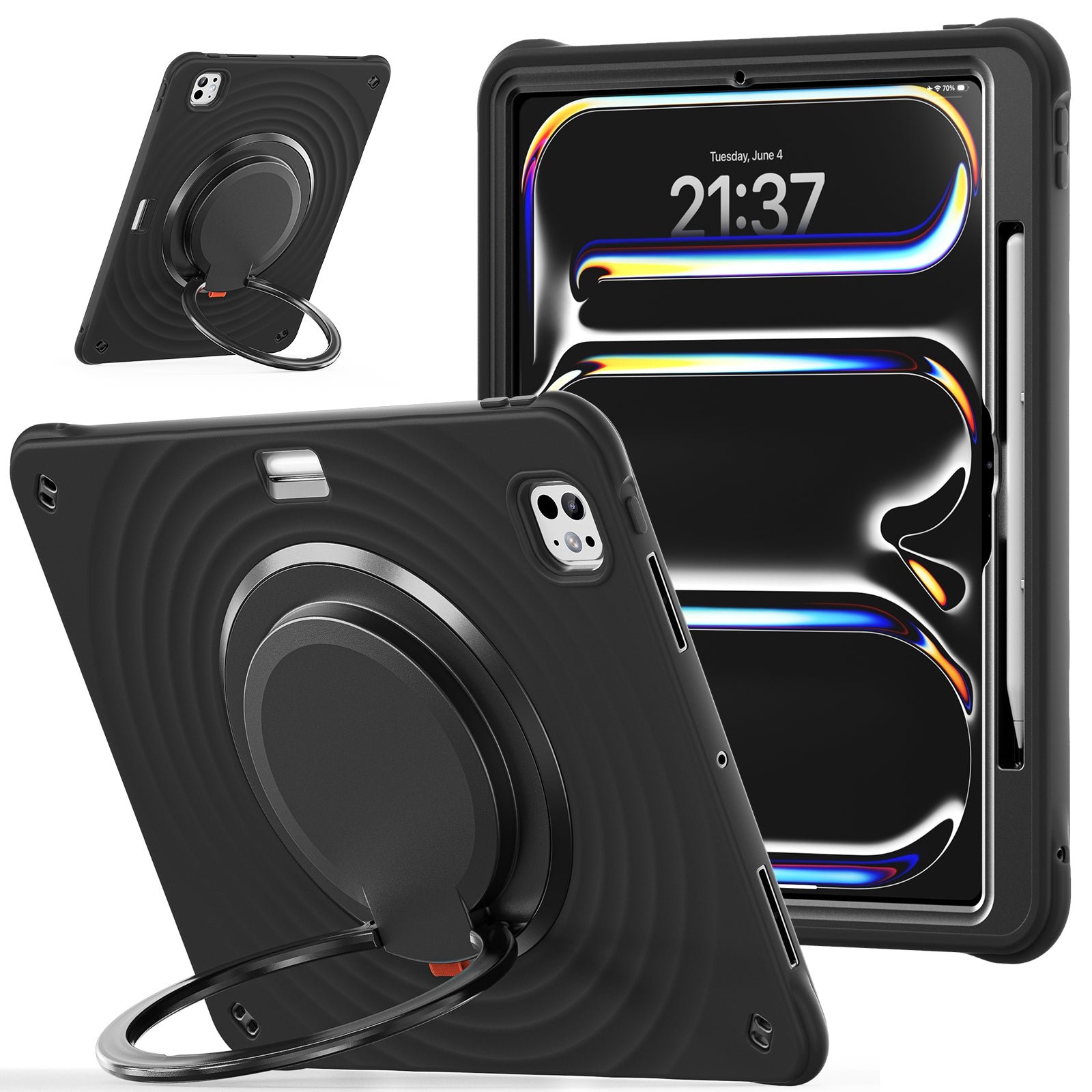 Estuche Chief Engineer B Series Modelo iPad Pro 13 2024 Color Negro con Strap — foto 2