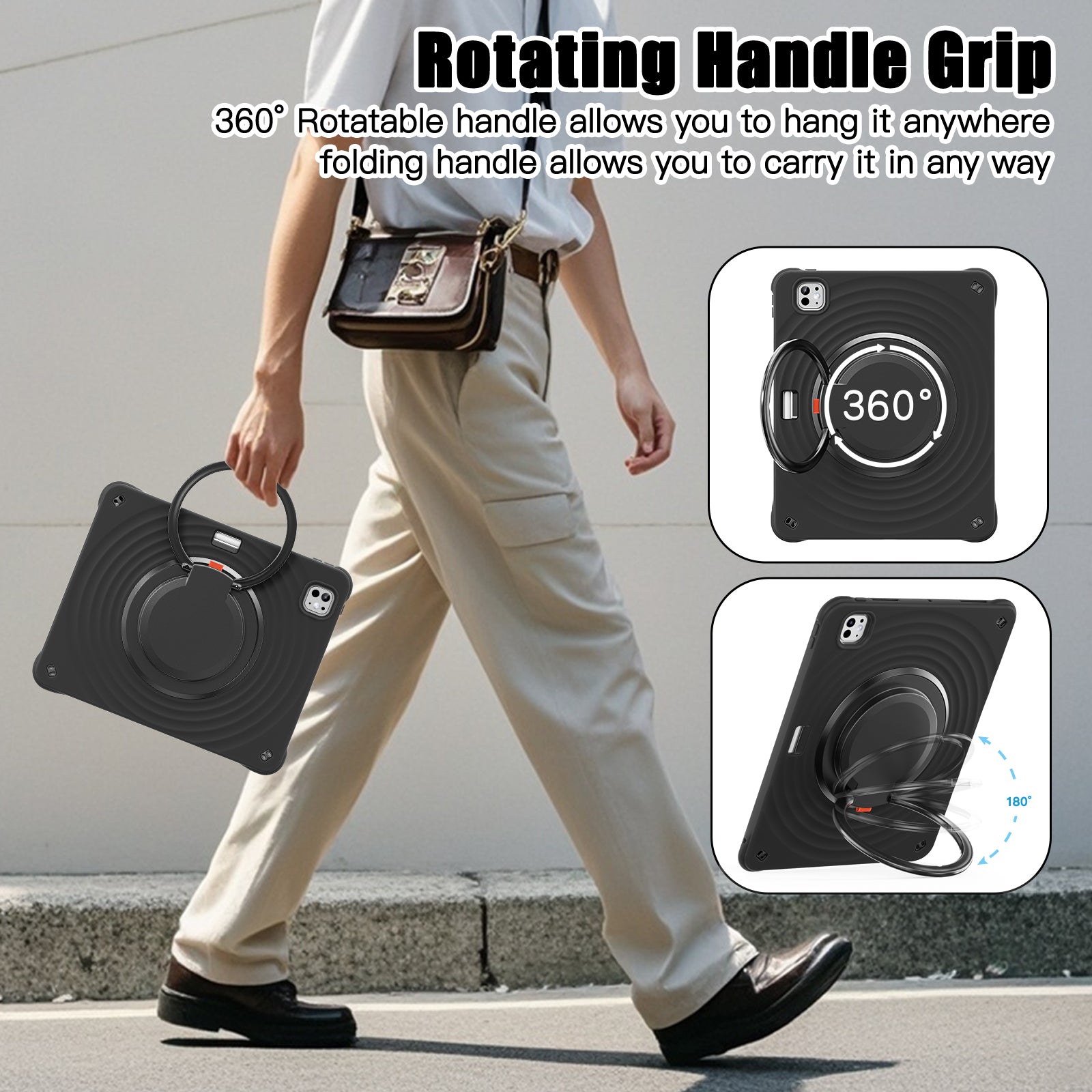 Estuche Chief Engineer B Series Modelo iPad Pro 13 2024 Color Negro con Strap — foto 7