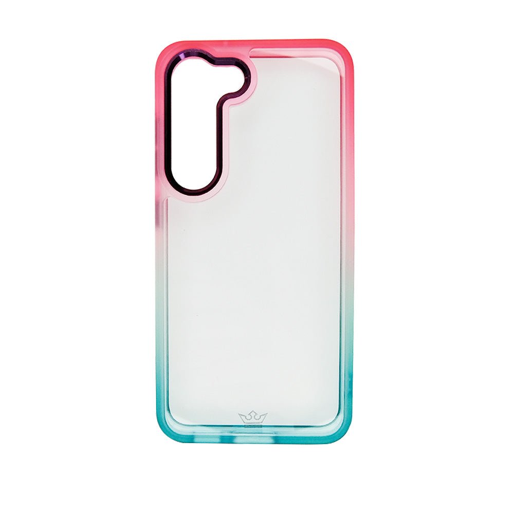 Estuche Clásico El Rey Degrade Samsung S23 - Rosado/Turquesa