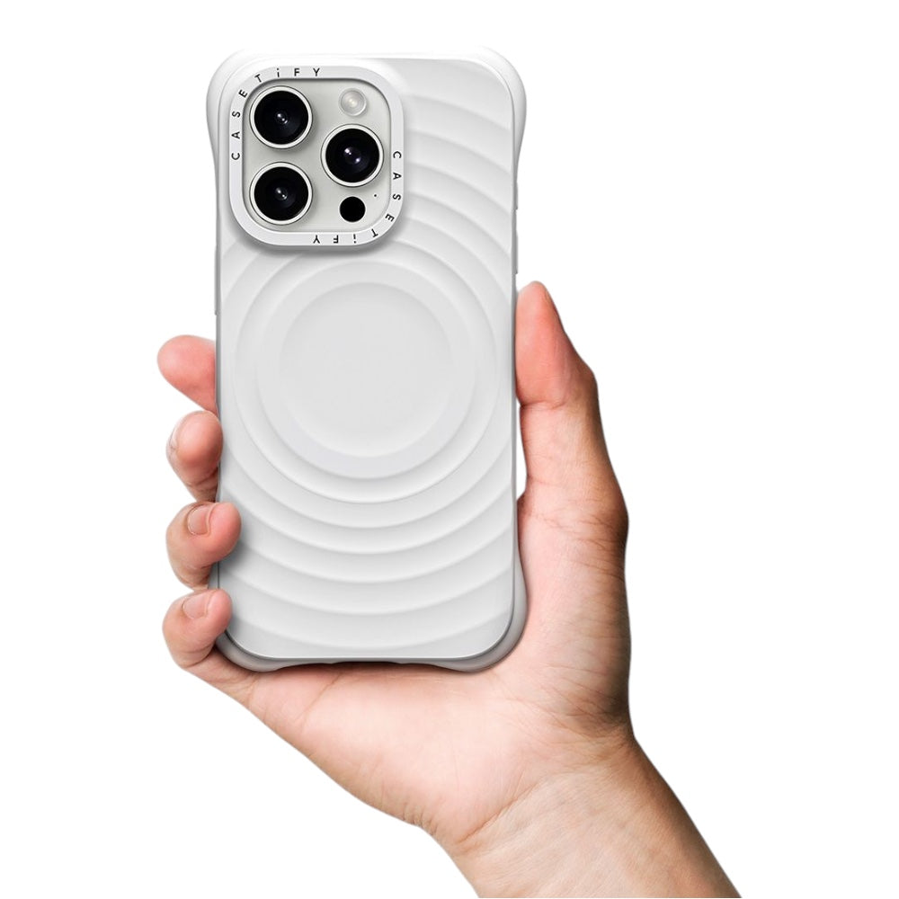 Case CASETiFY Ripple iPhone 15 Pro Blanco — foto 4