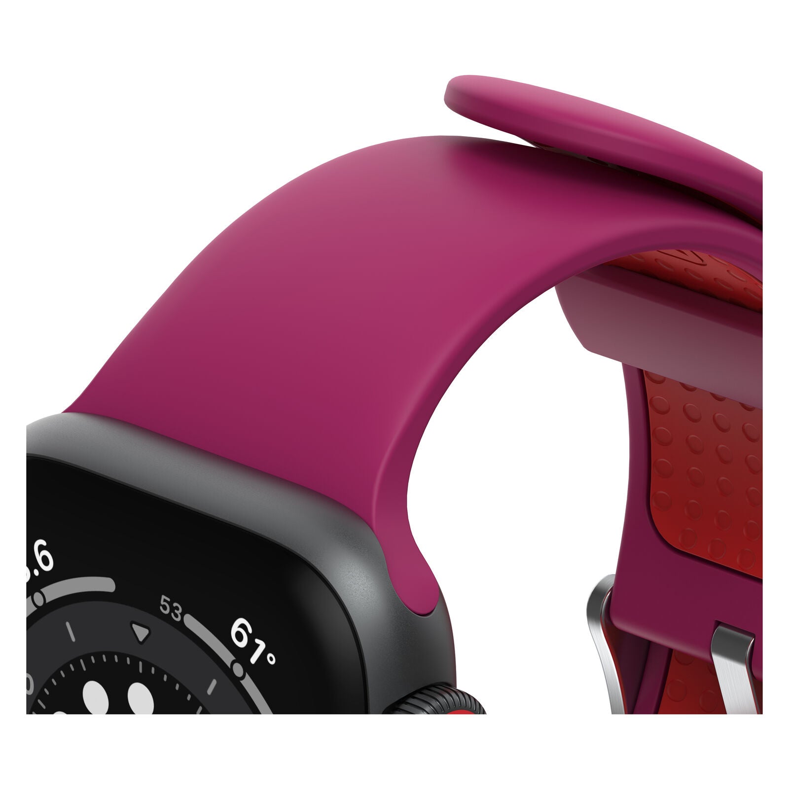 Accesorio OtterBox Pulsera Silicon All Day Band Apple Watch 42 / 44 / 45 Mm Color Fucsia / Rojo — foto 4