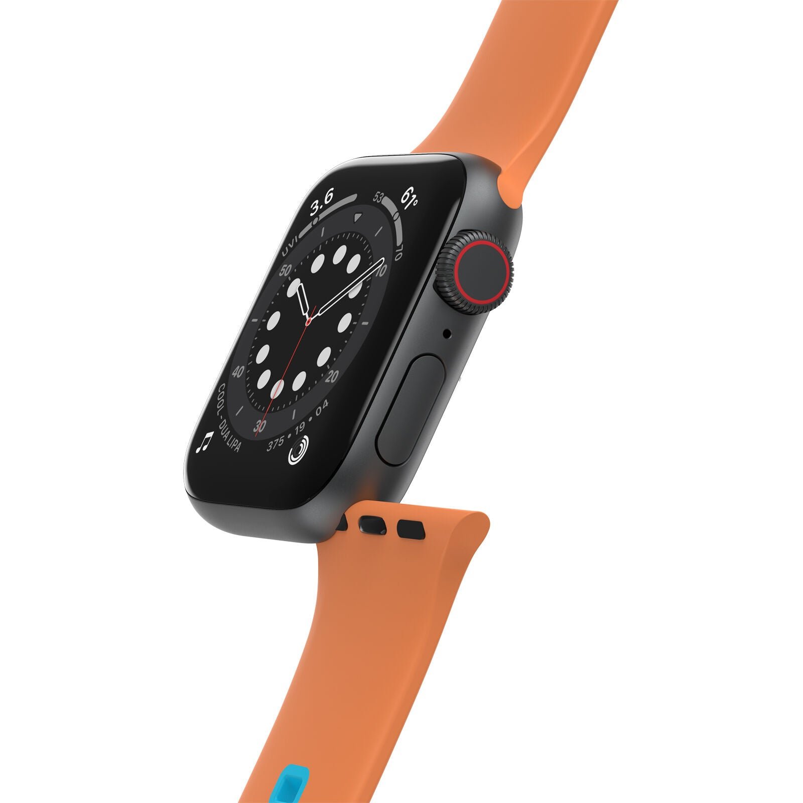 Pulseras OtterBox Pulsera de Silicon All Day Band Anaranjado / Turquesa 42 Mm 44 Mm 45 Mm — foto 2