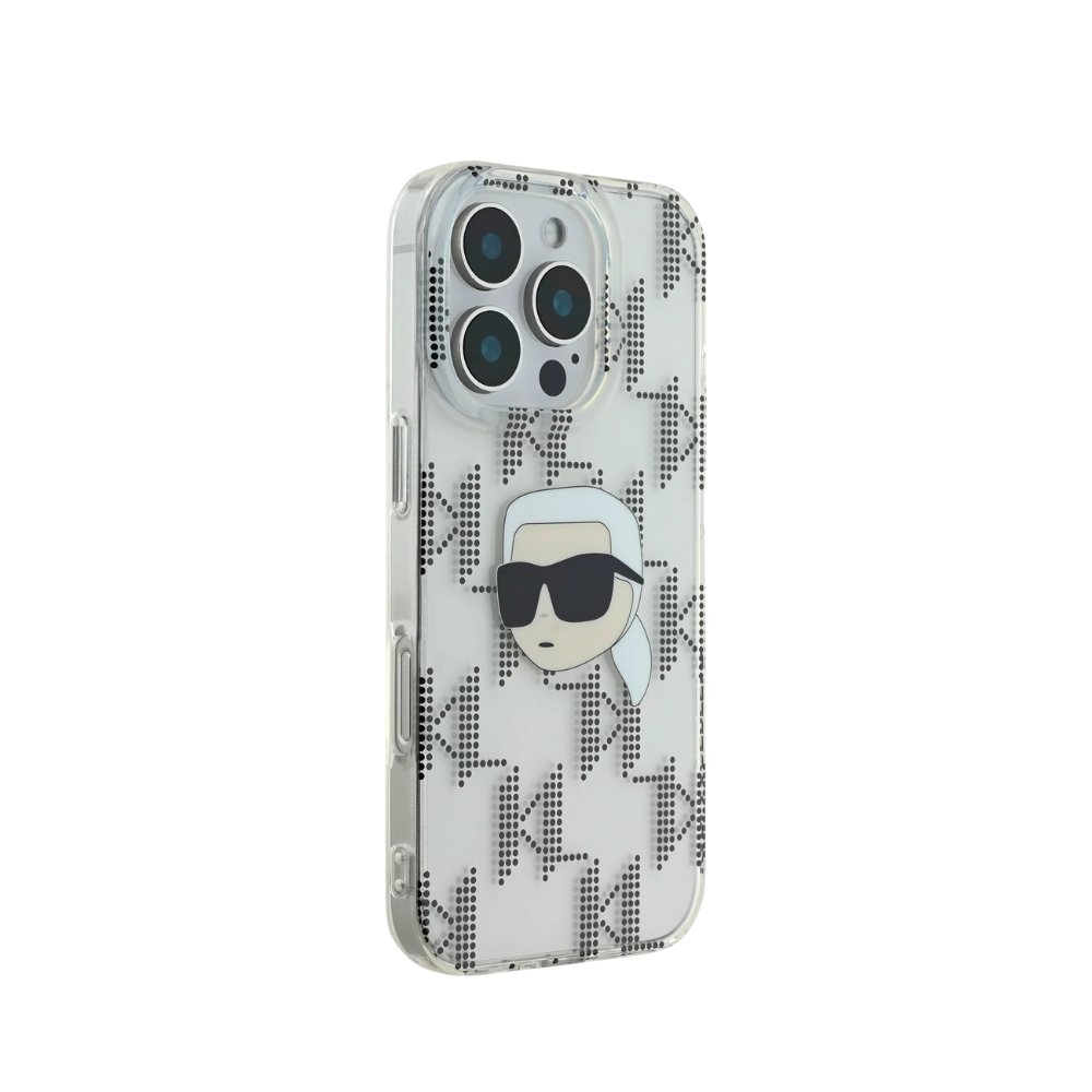 Estuche Karl Lagerfeld Hc Iml K. Head Monogram Electroplated Transparent iPhone 16 Pro — foto 2