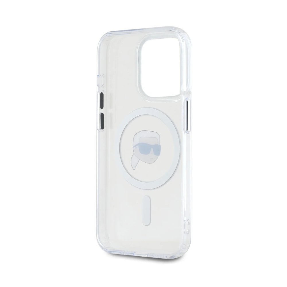 Estuche Karl Lagerfeld Hc MagSafe Iml Metal K. Head White iPhone 16 Pro — foto 3