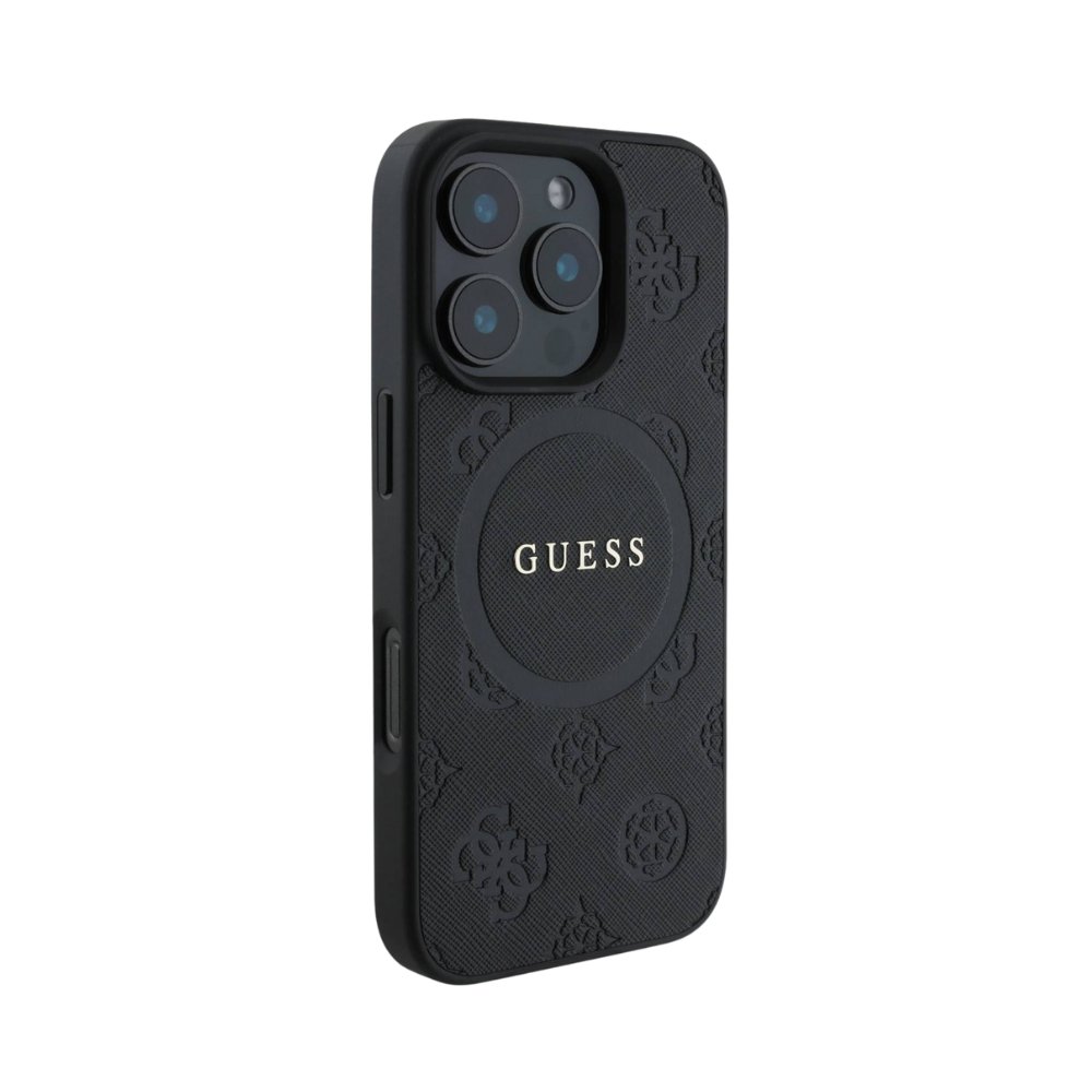GUESS Hc MagSafe Saffiano Peony Classic Logo Black iPhone 16 Pro — foto 2