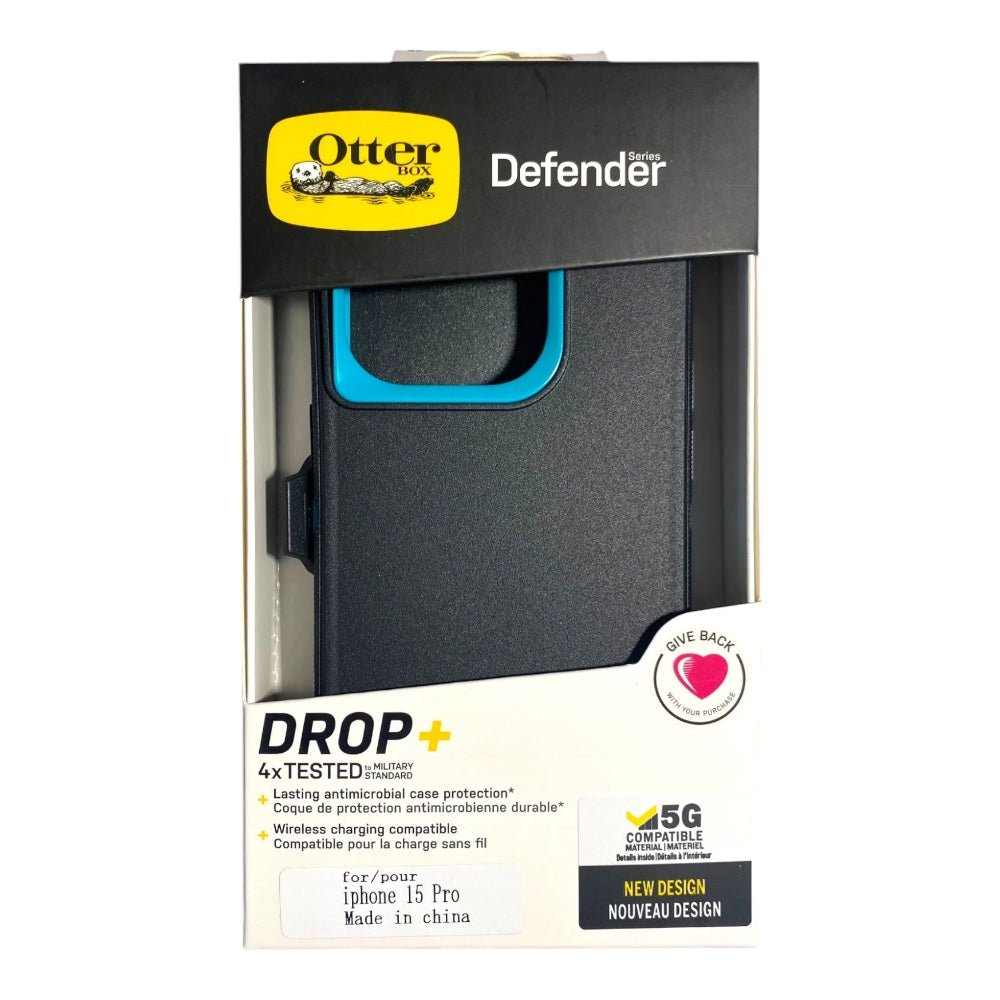 Case OtterBox Defender para iPhone 15 Pro - Negro/Menta