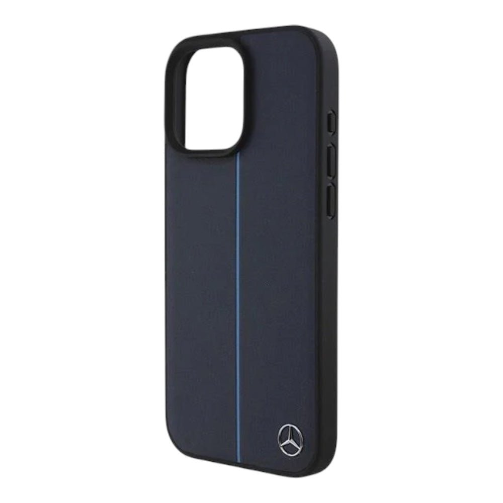 Mercedes-benz Mb Hc MagSafe Blue Line Leather Black iPhone 16