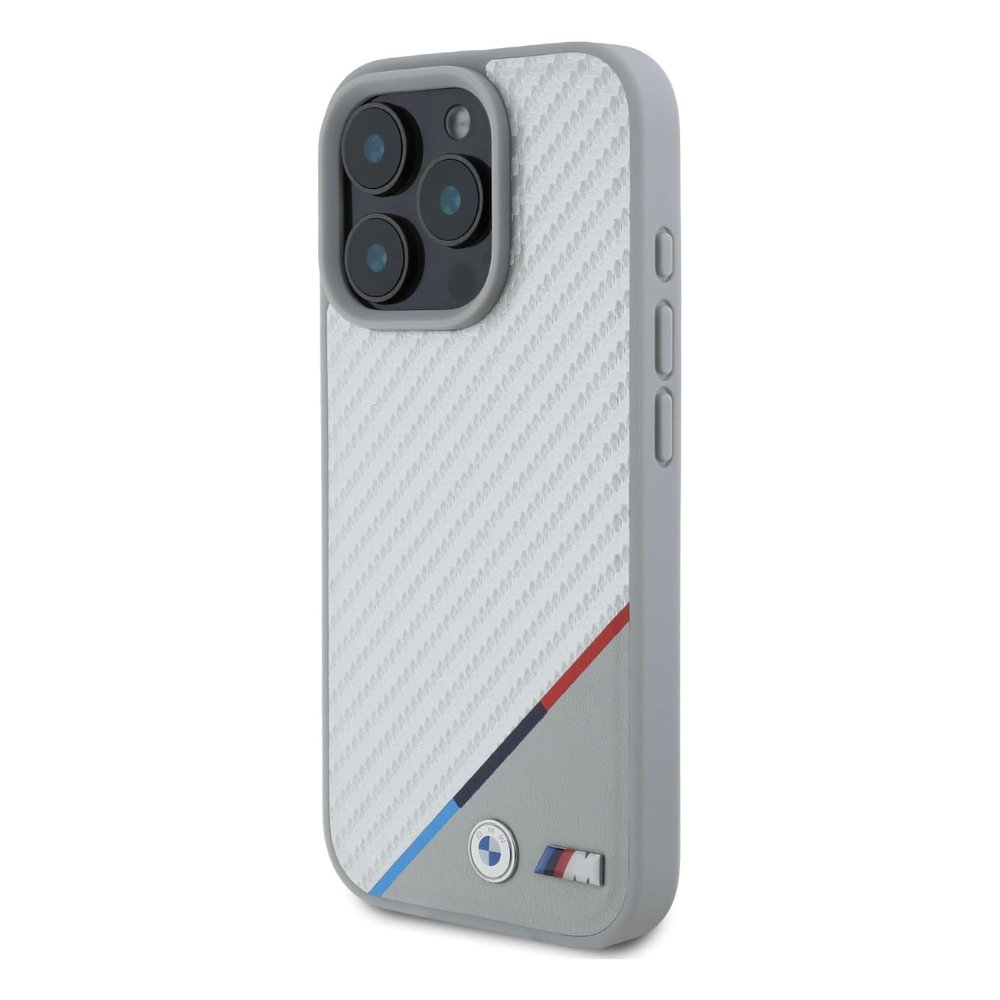 BMW Hc M MagSafe Pu Carbon Tricolor Line Grey iPhone 16 Pro — foto 3