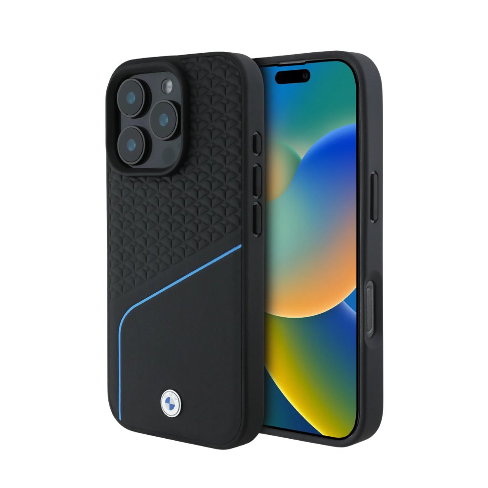 BMW Hc Sign MagSafe Leather Textured And Line Black iPhone 16 Pro Max — foto 2