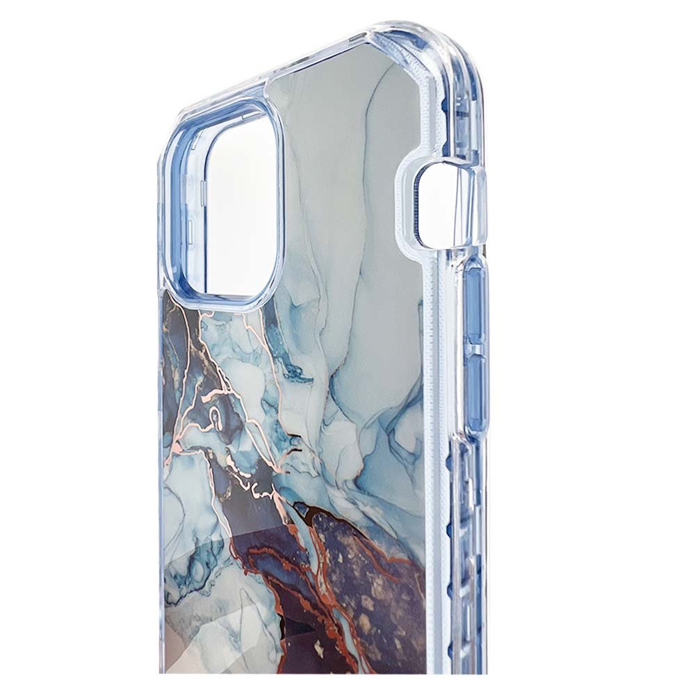 Case el Rey Marble Defender Azul para iPhone 14 Pro Max — foto 4