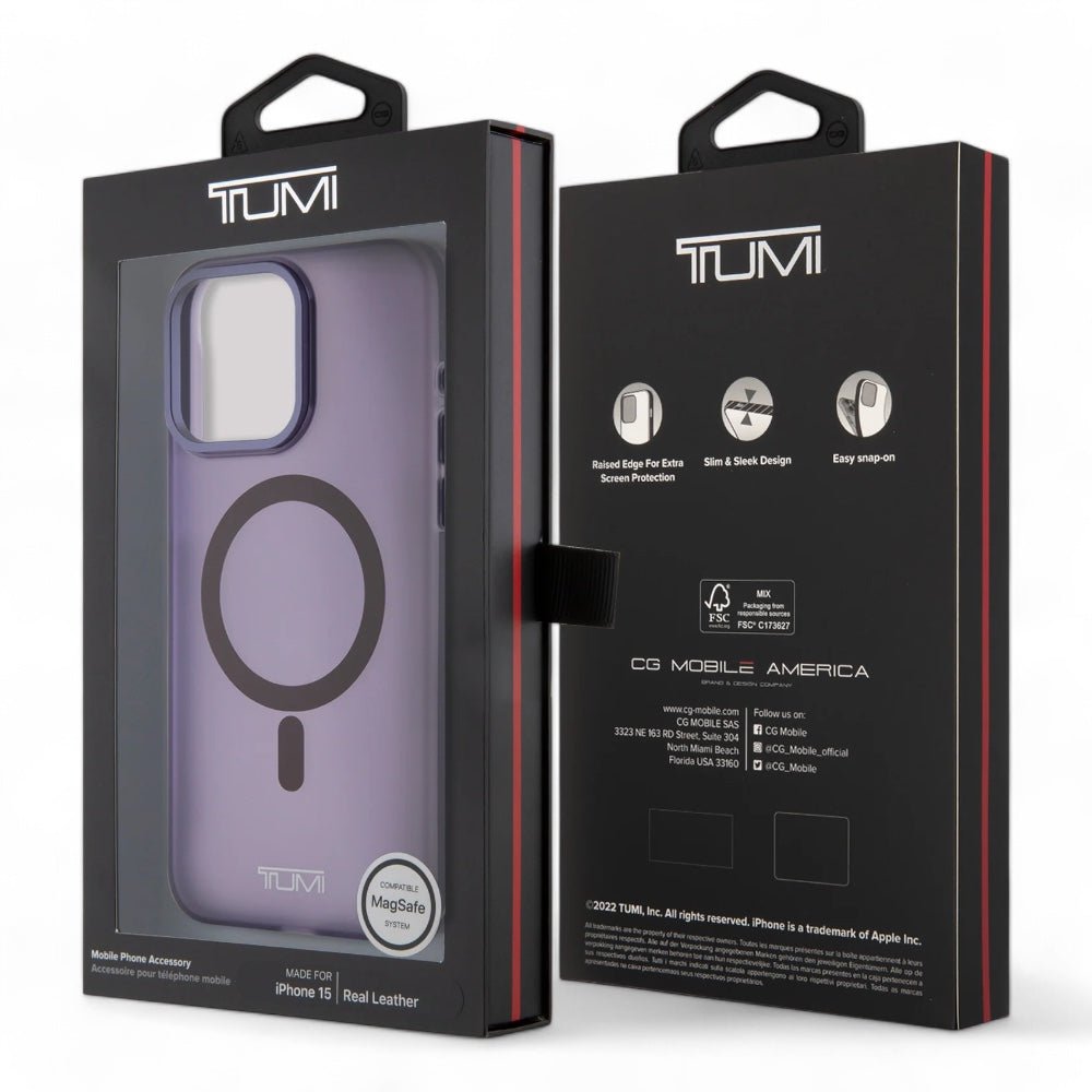 Estuche Tumi Hc Frosted MagSafe Transparent iPhone 15 Pro Max Color Morado — foto 4