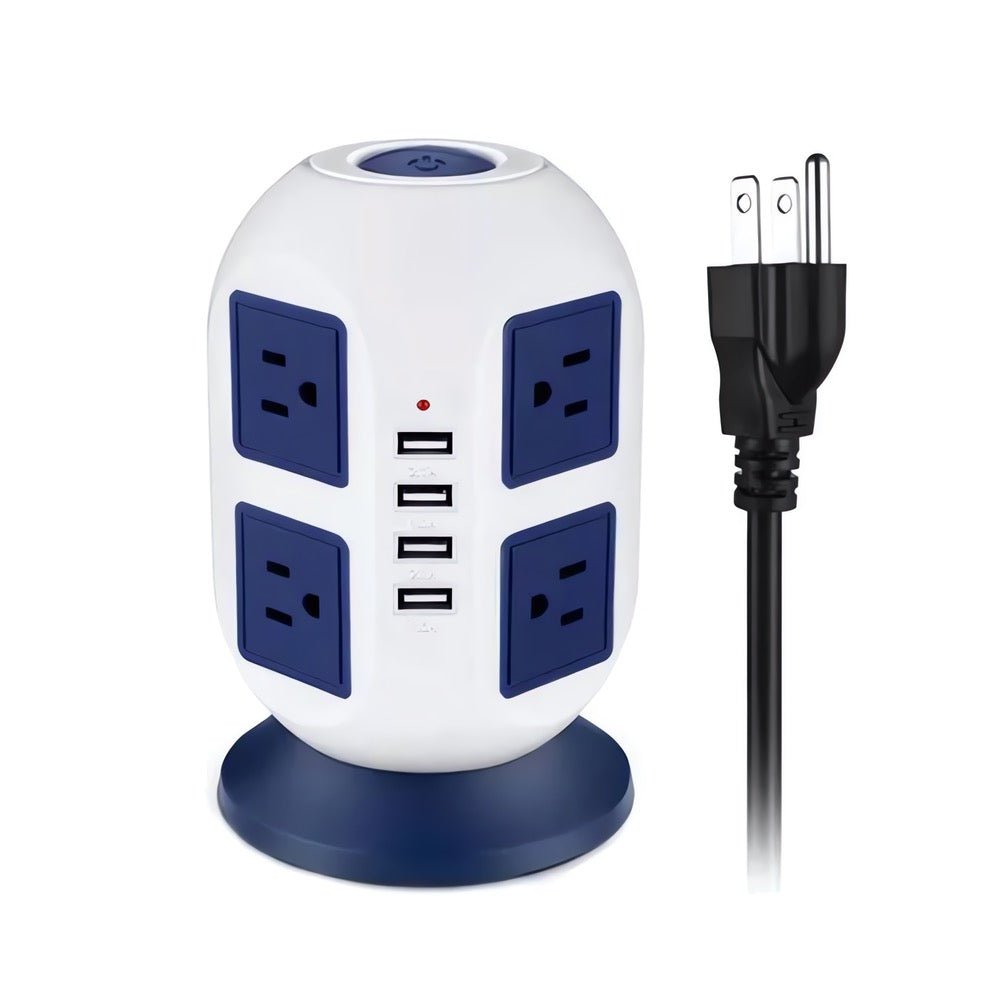 Multi Socket 4 Conectores Blanco/Azul - Genérico