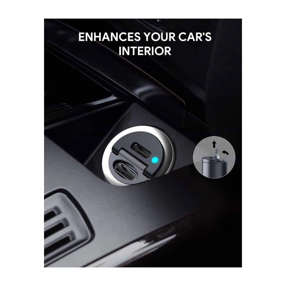 Cargador Aukey Carro 30 W Ultra Small 2 Port Tipo C para Color Negro — foto 3
