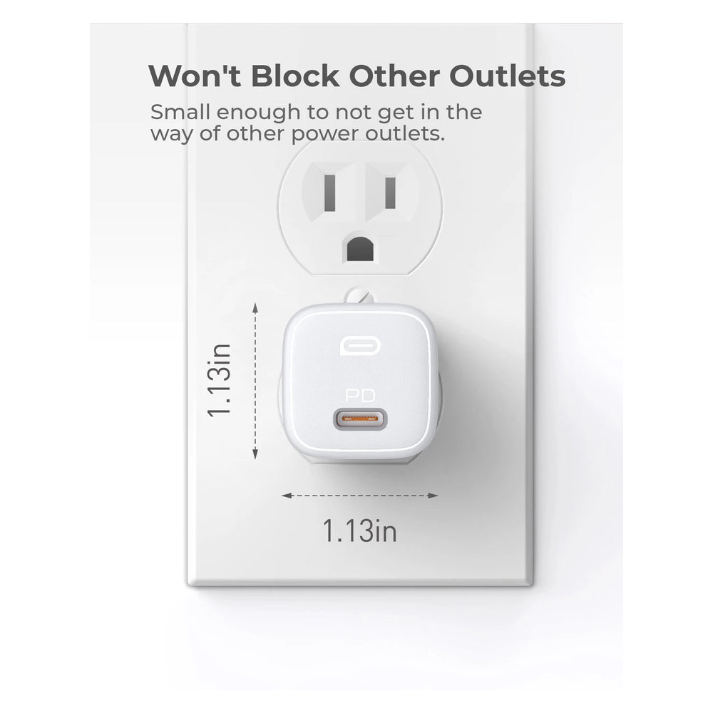 Cargador Aukey Pared Ultra Portable 20w PD Wall Color Blanco — foto 4