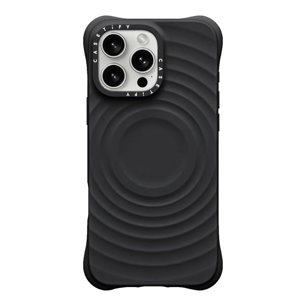 Estuche CASETiFY Ripple para iPhone 16 Plus - Negro