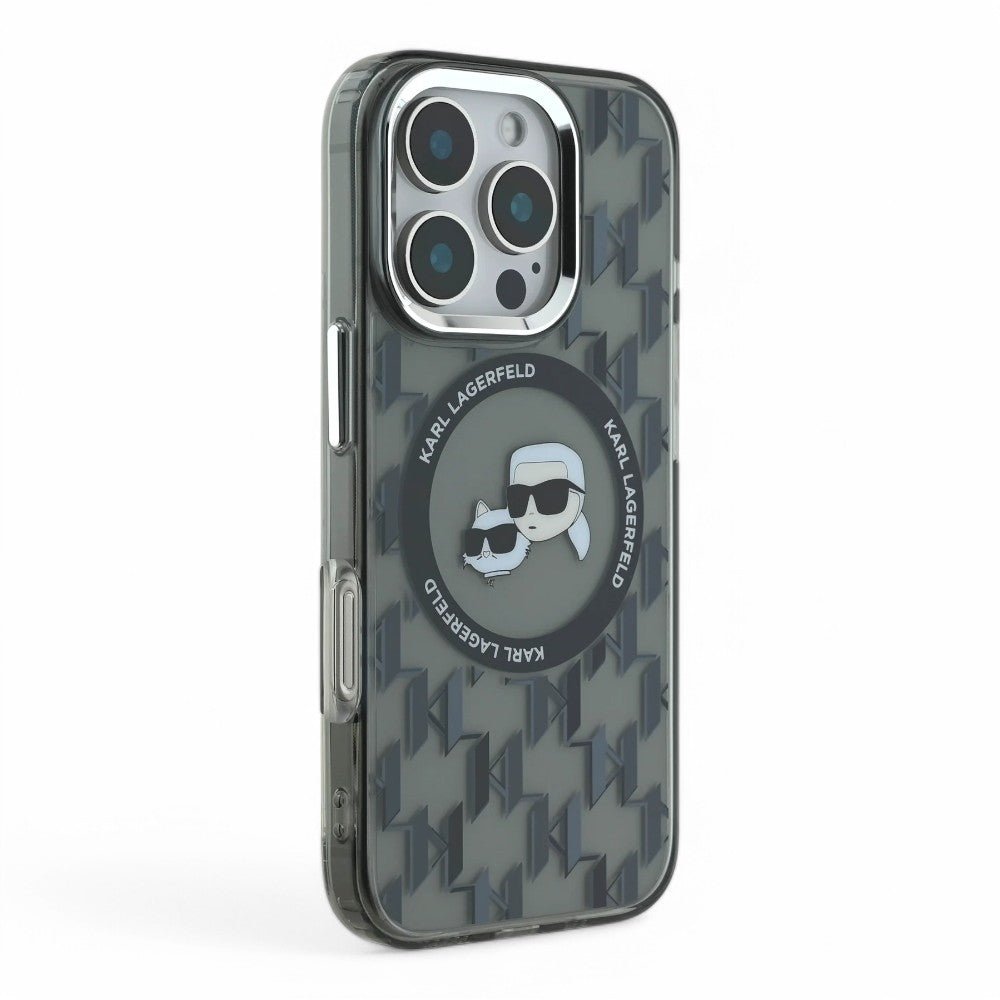 Estuche Karl Lagerfeld Hc MagSafe Iml Metal Monogram Kc Heads Black iPhone 16 Pro — foto 3