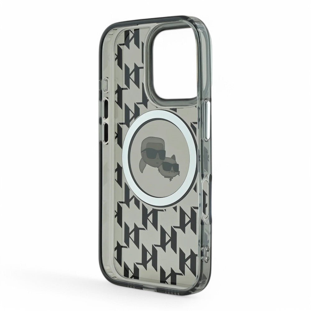 Estuche Karl Lagerfeld Hc MagSafe Iml Metal Monogram Kc Heads Black iPhone 16 Pro — foto 4