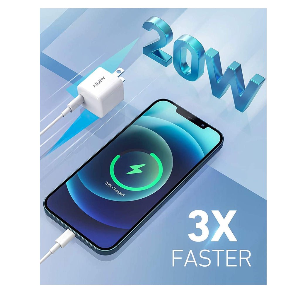 Cargador Aukey Pared 20W Ultra Compacto PD Blanco — foto 3