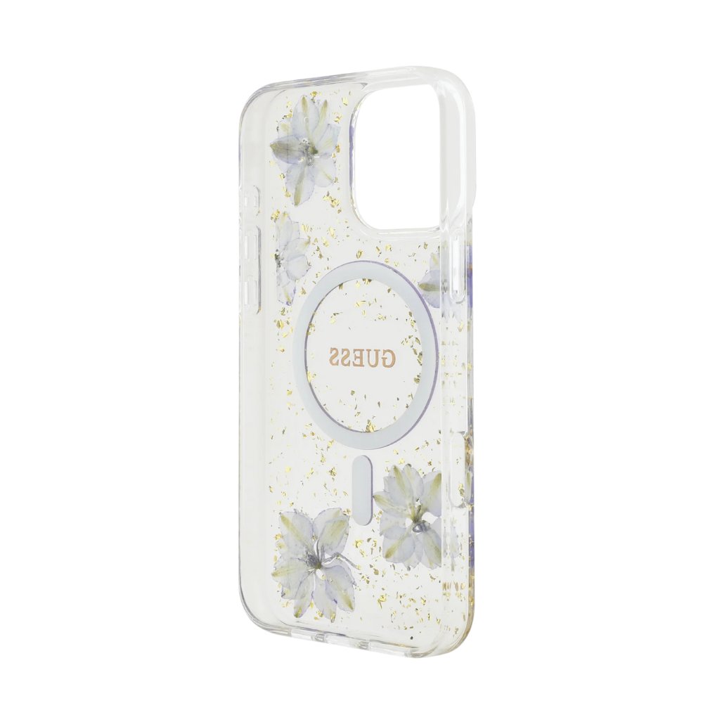 GUESS Hc MagSafe Resin Flowers Purple iPhone 16 Pro — foto 3