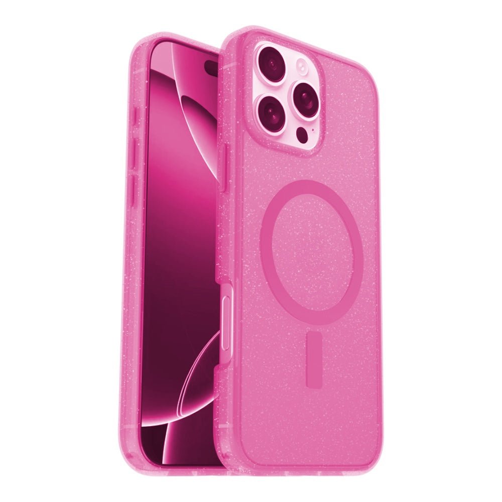 Estuche OtterBox Symmetry con MagSafe iPhone 16 Pro Max Color Glitter Rosado