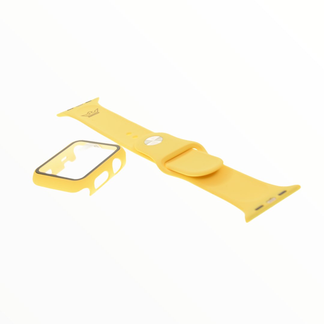 Accesorio El Rey Pulsera con Bumper y Protector de Pantalla Apple Watch 42 Mm Color Amarillo — foto 4