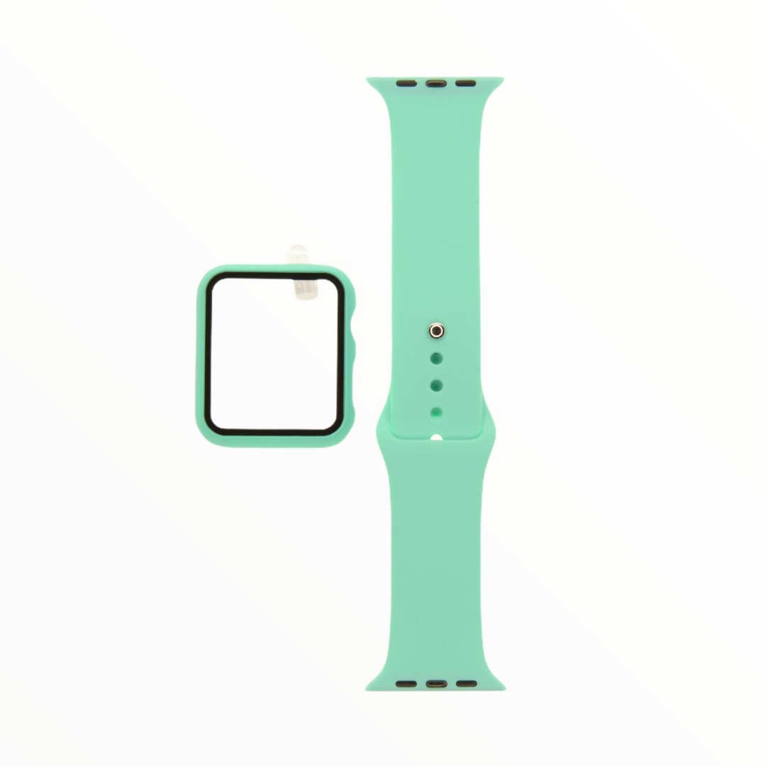Accesorio El Rey Pulsera con Bumper y Protector de Pantalla Apple Watch 42 Mm Color Menta