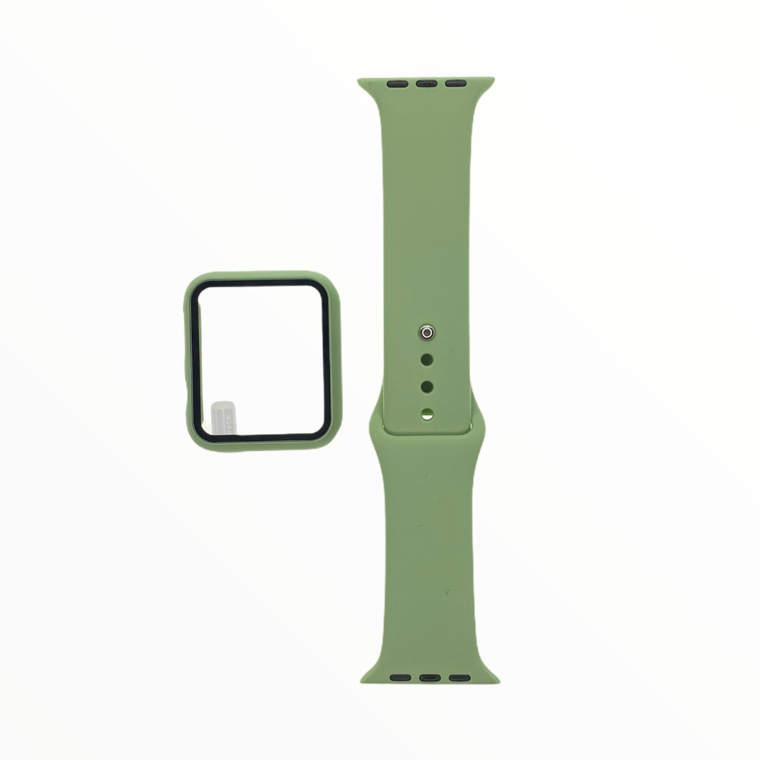 Accesorio El Rey Pulsera con Bumper y Protector de Pantalla Apple Watch 42 Mm Color Verde Claro — foto 2