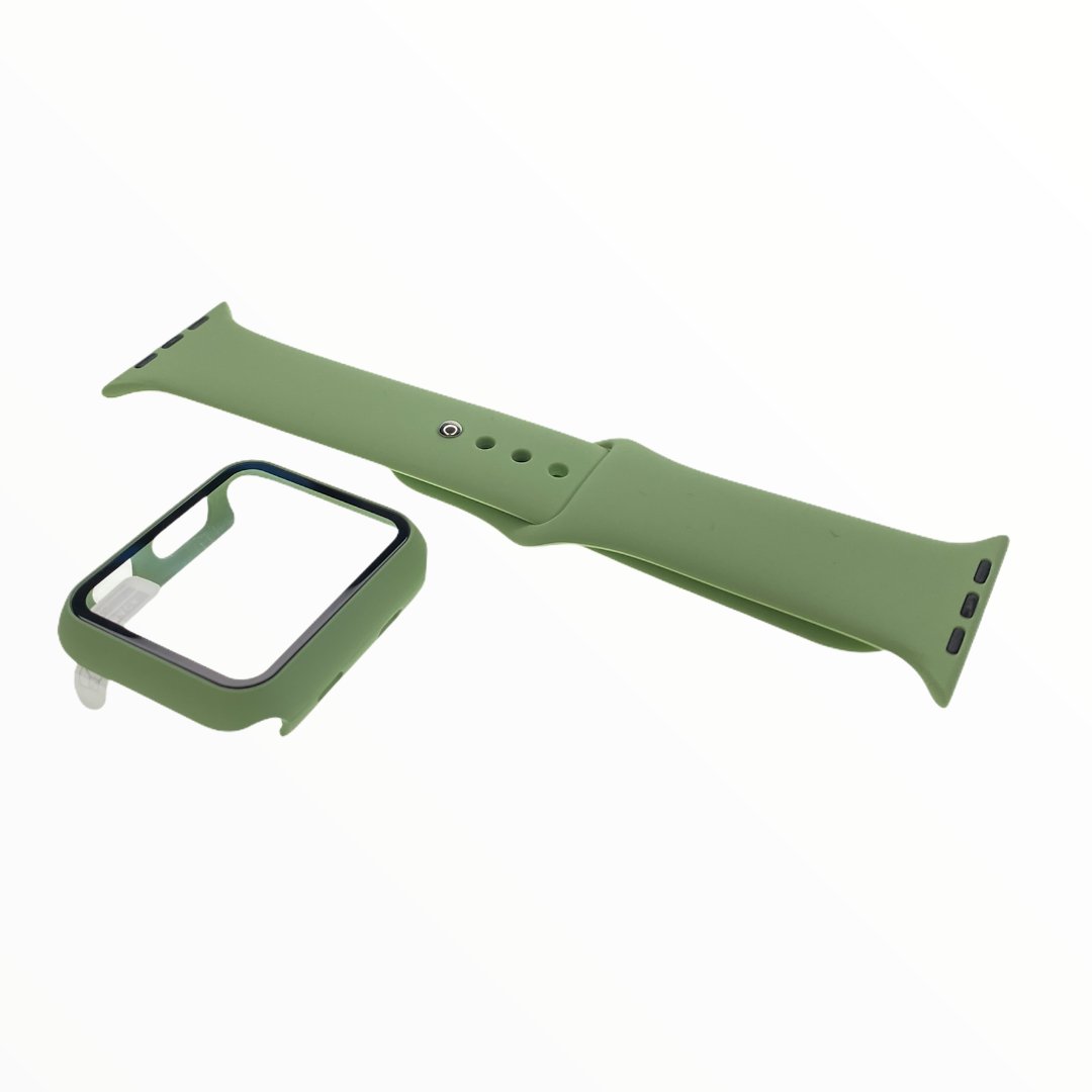 Accesorio El Rey Pulsera con Bumper y Protector de Pantalla Apple Watch 42 Mm Color Verde Claro — foto 3