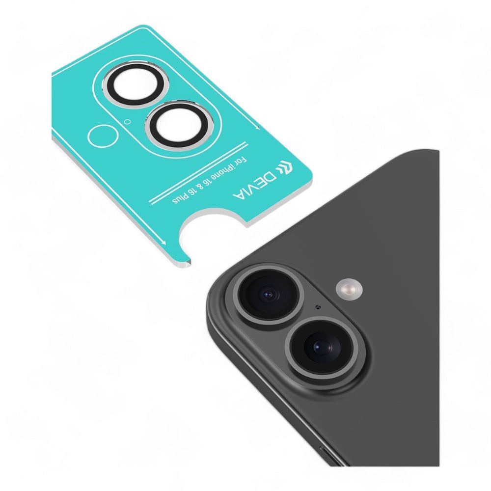 Protector Pantalla Devia Vidrio Templado Cámara iPhone 16 Peak Series Crystal Lens Protector 2pcs Compatible 16 Plus Color Transparente — foto 4