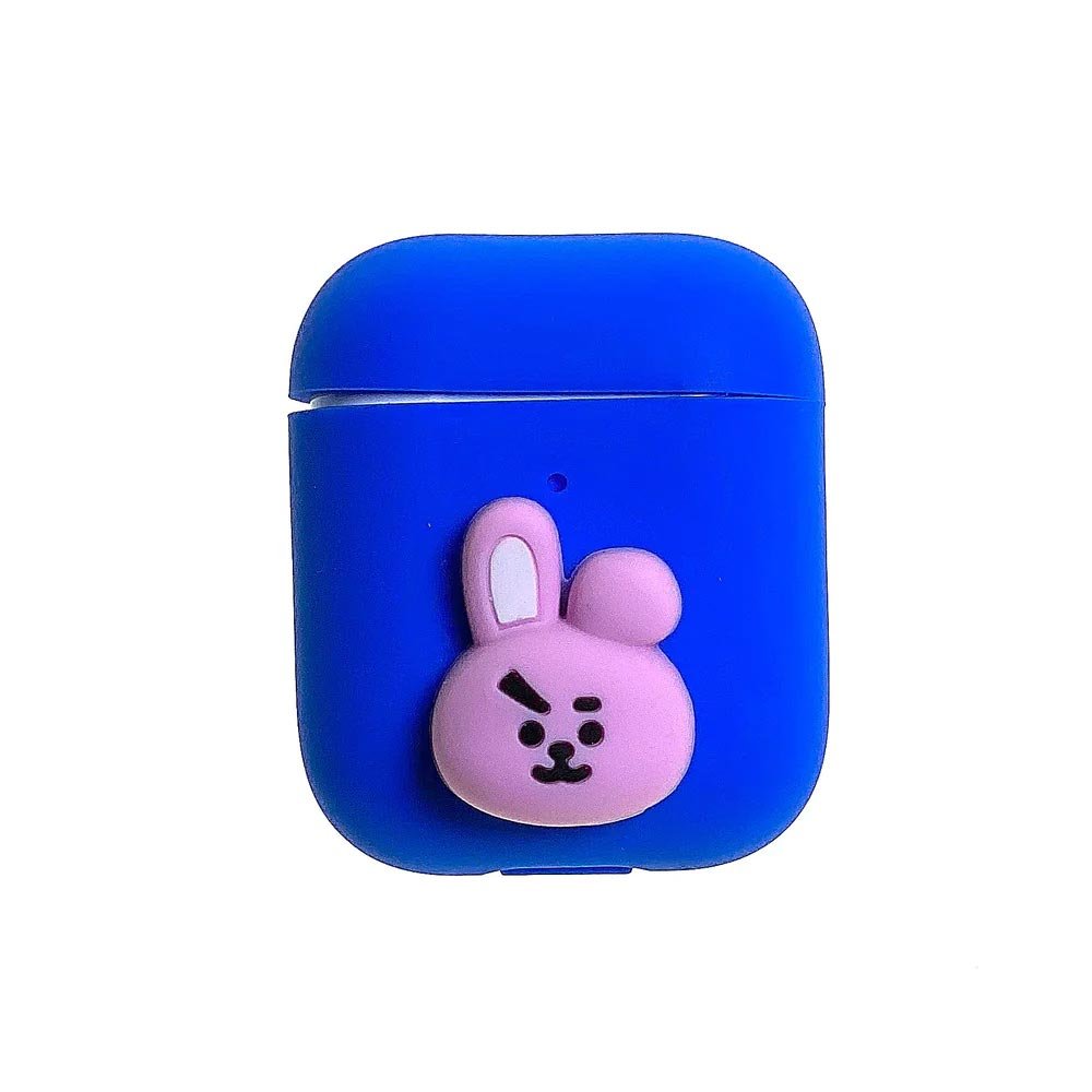 Estuche Audifonos Generico Case AirPods 1 / 2 Conejo Apple Gen 1 , Gen 2 Color Azul — foto 2