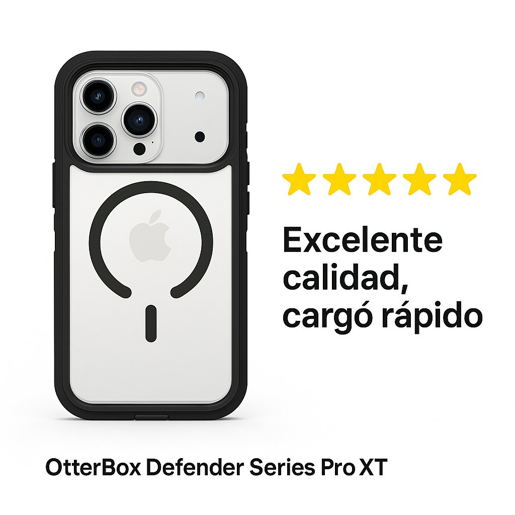 Case OtterBox Defender Series Pro XT | iPhone 17 Pro Max | Negro — foto 6