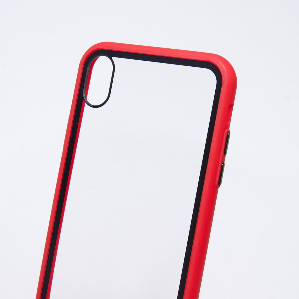 Estuche Transparente El Rey Apple iPhone Xs Max Color Rojo / Transparente — foto 2