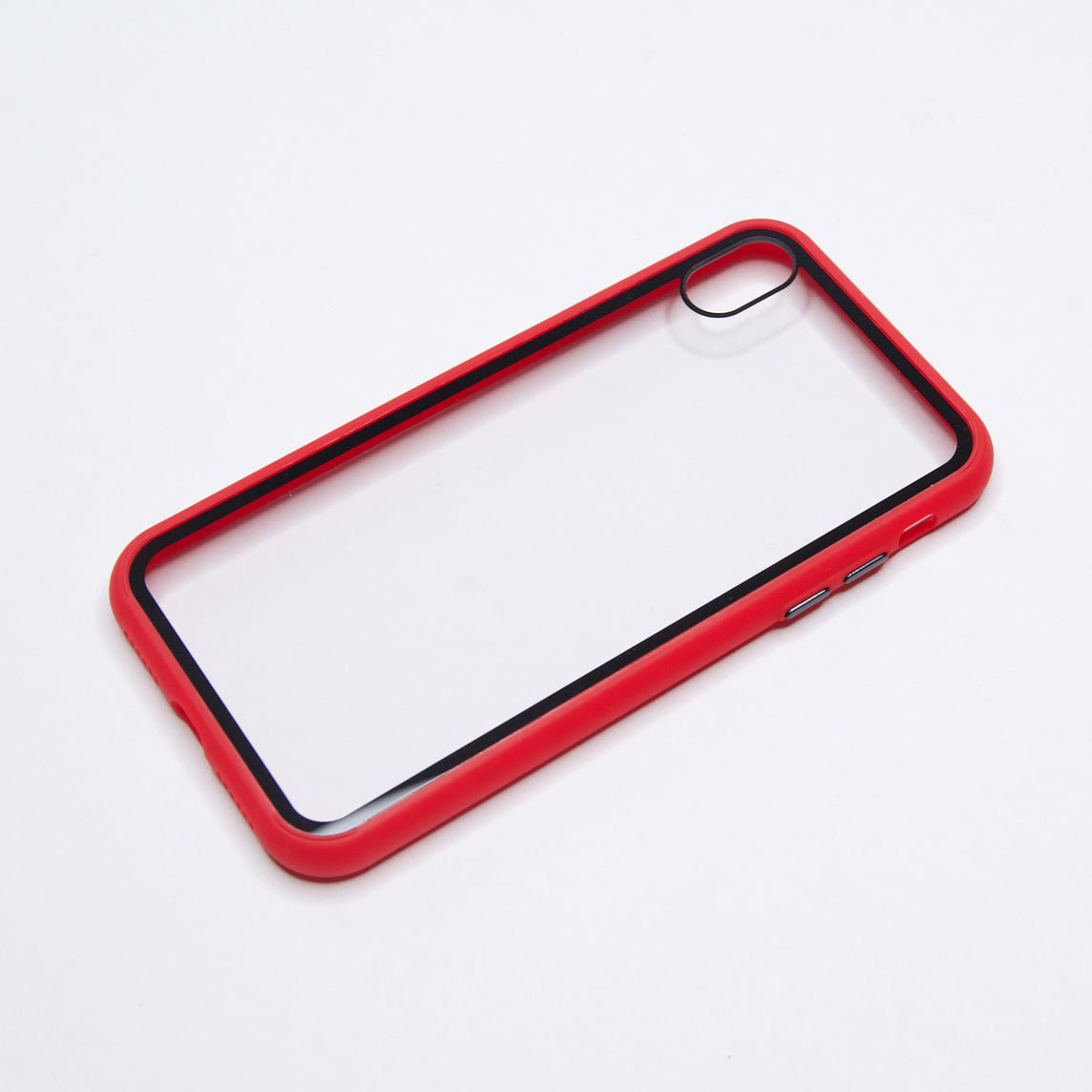 Estuche Transparente El Rey Apple iPhone Xs Max Color Rojo / Transparente — foto 3