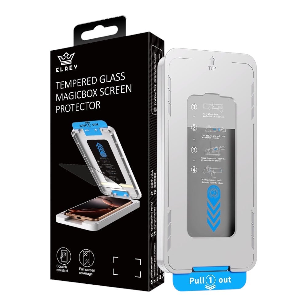 El Rey Tempered Glass Privacy Magicbox Screen Protector For iPhone 16 Plus