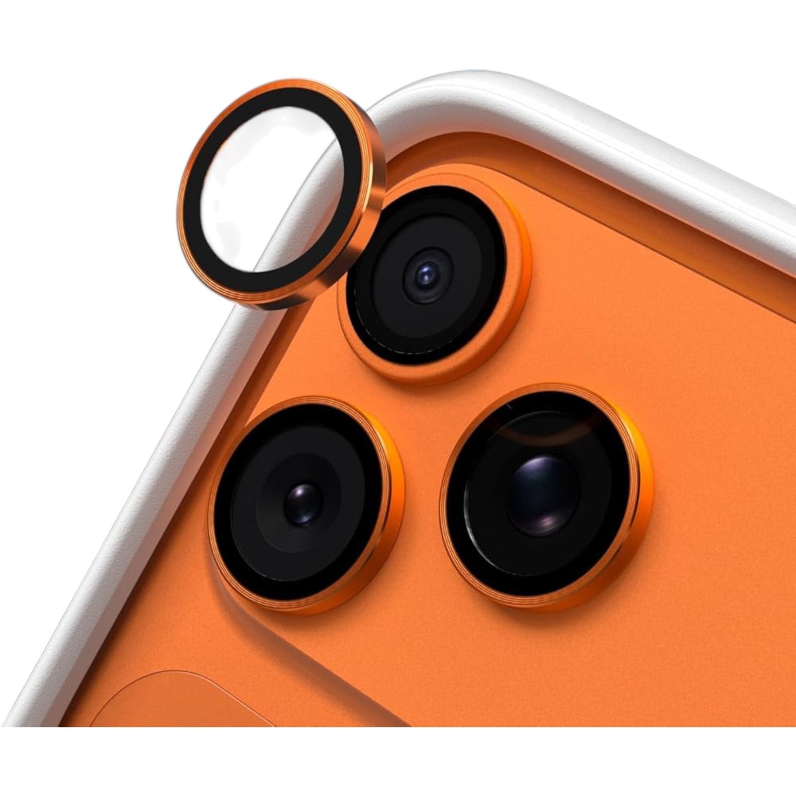 Vidrio Templado para Camaras Color Naranja iPhone 17 Pro Max