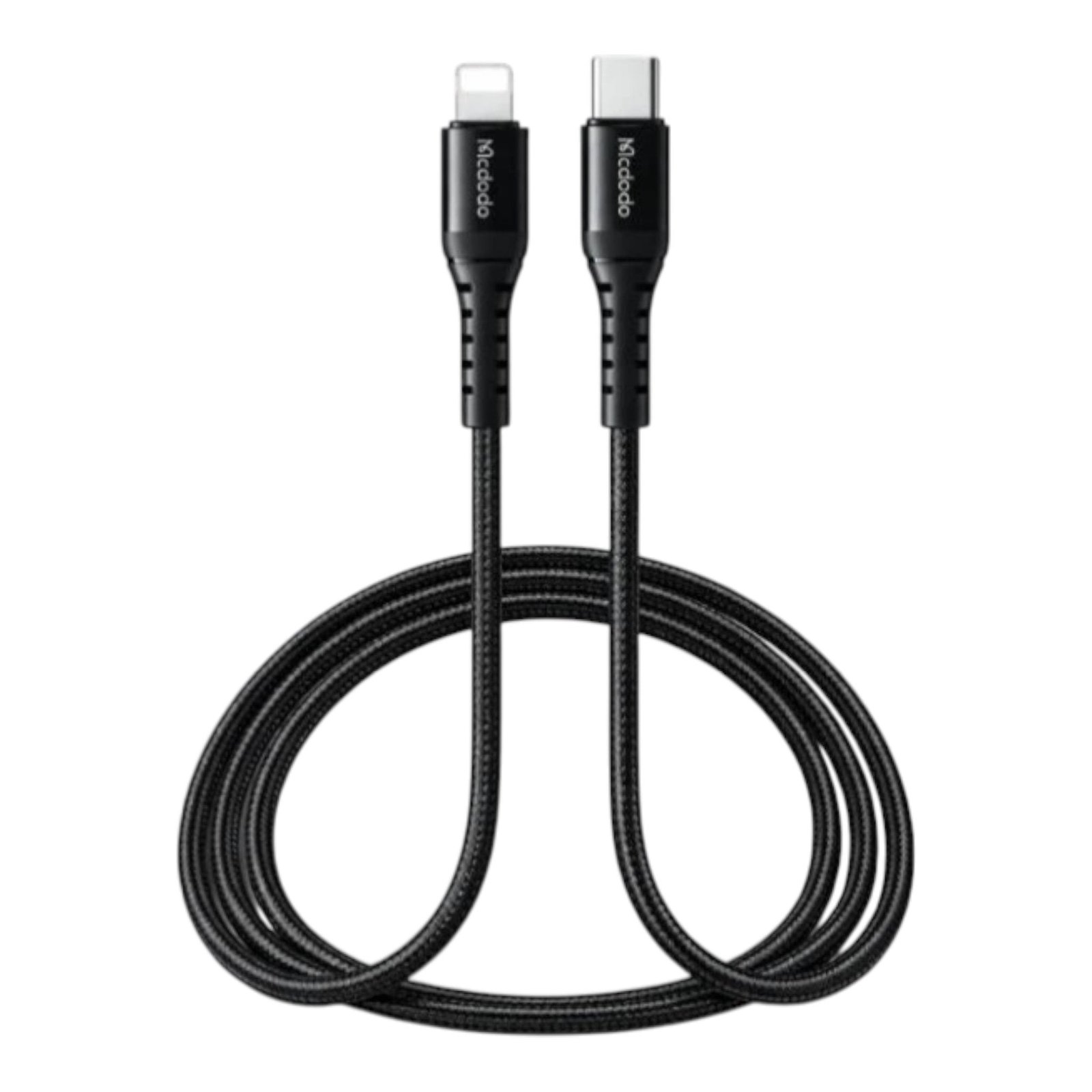 Cable McDodo Ca-6691 Cable Tipo C a Lightning 36W 2m con Luz LED Negro