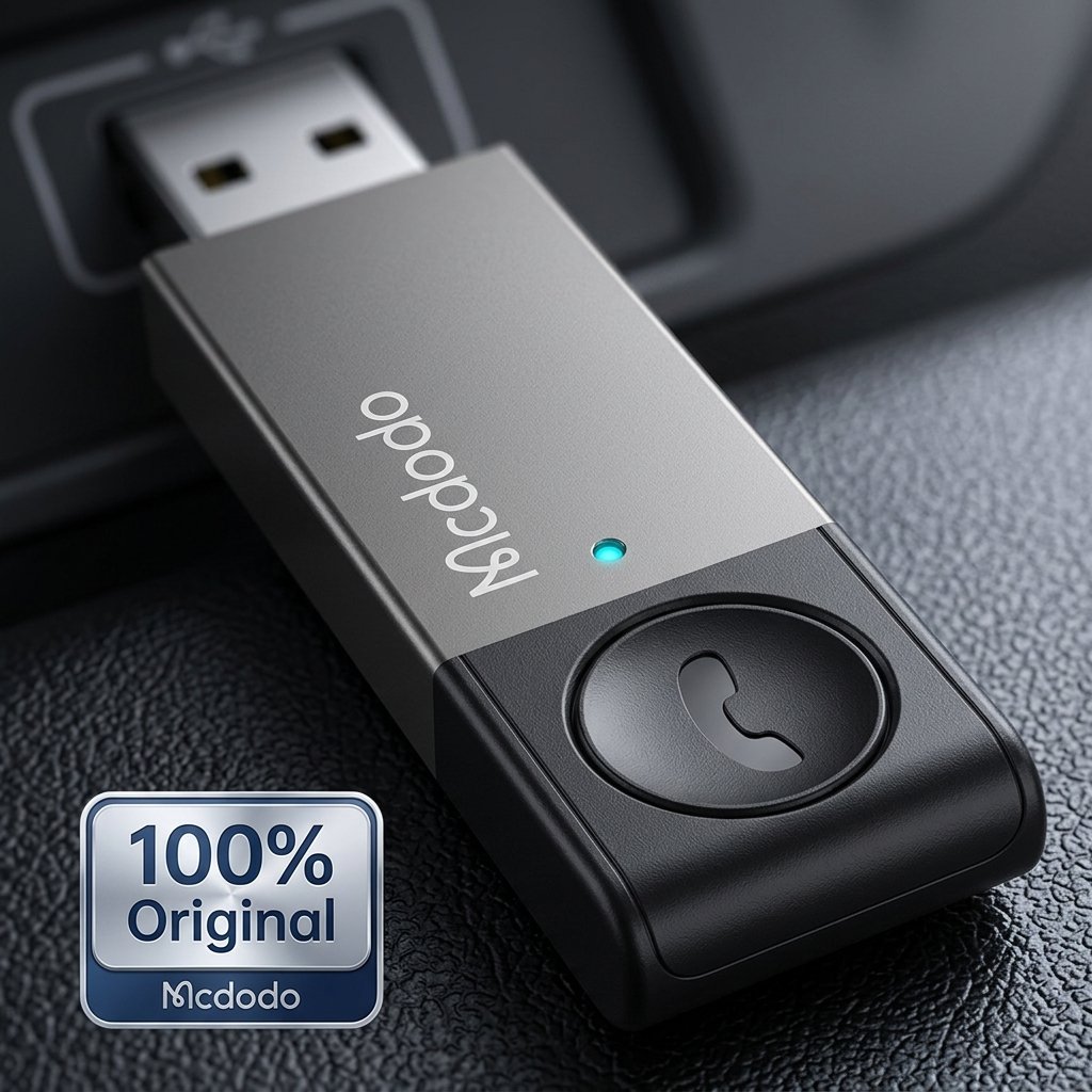 Cable McDodo Ot-8250 Adaptador Inalámbrico USB-A para Carro con Botón Multifunción Negro — foto 5