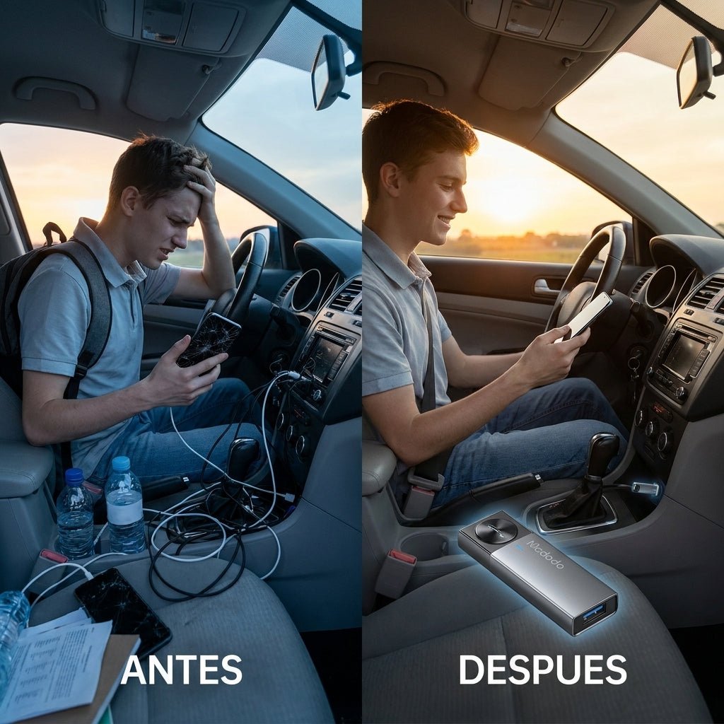 Cable McDodo Ot-8250 Adaptador Inalámbrico USB-A para Carro con Botón Multifunción Negro — foto 4
