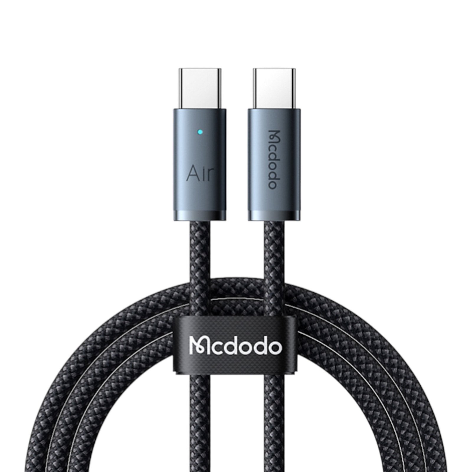 Cable McDodo Ca-7081 Cable Tipo C a Tipo C 240W 1.8m Ultra Delgado Serie Luma Negro