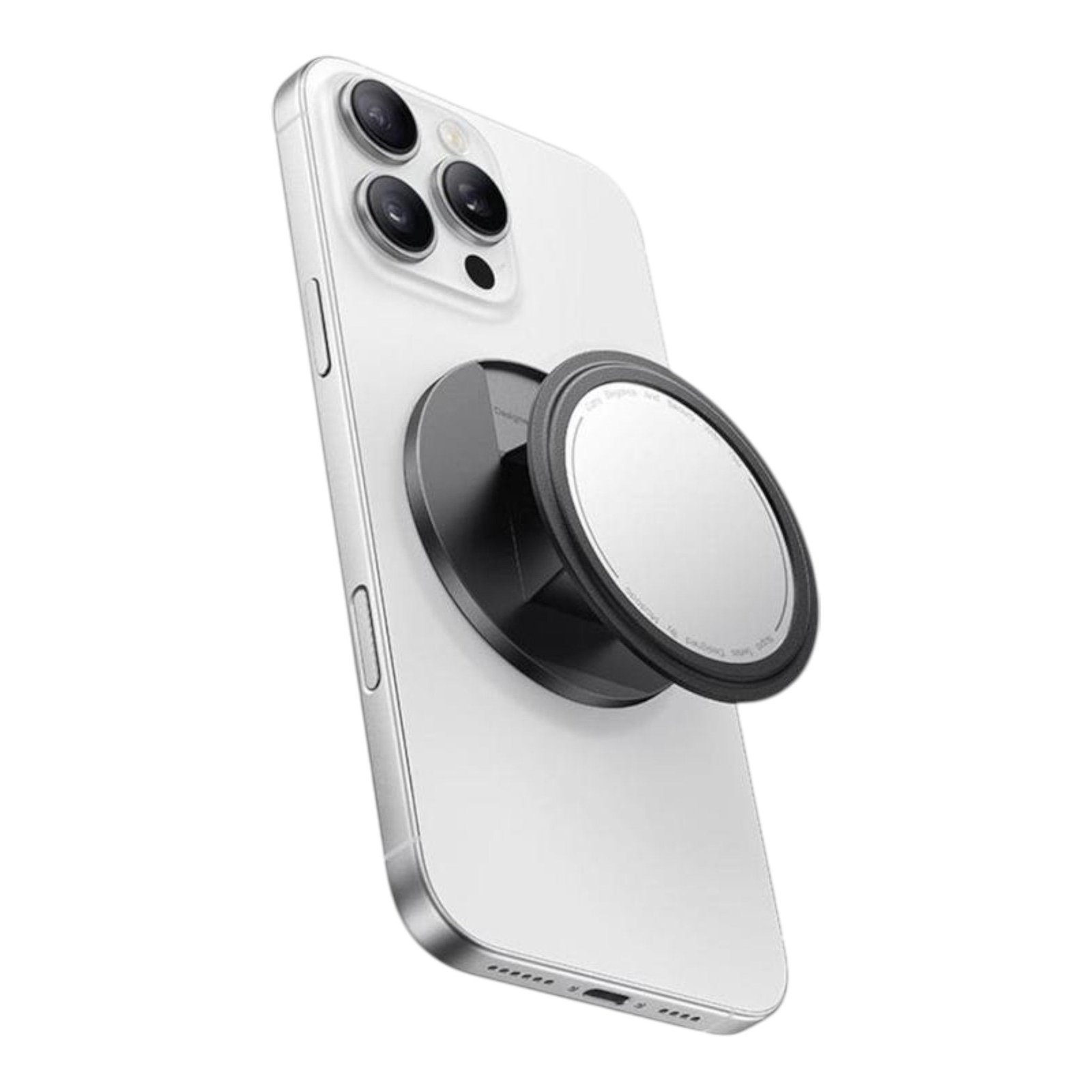 Accesorio McDodo Mr-7912 Soporte Circular Magnético Espejo para Celular Serie Napa Negro