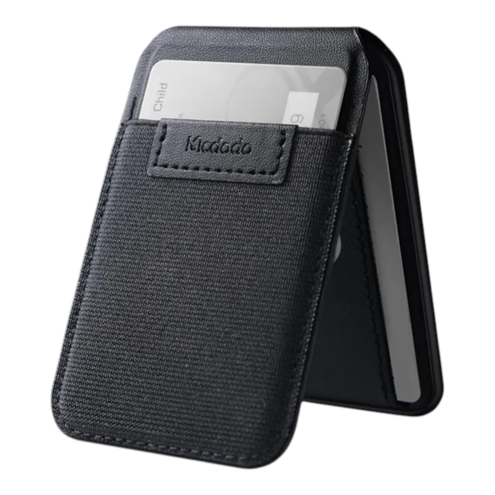 Accesorio McDodo At-3430 Porta Tarjetas Magnético 3 en 1 con Soporte y Rastreador Serie Napa Pro Neg