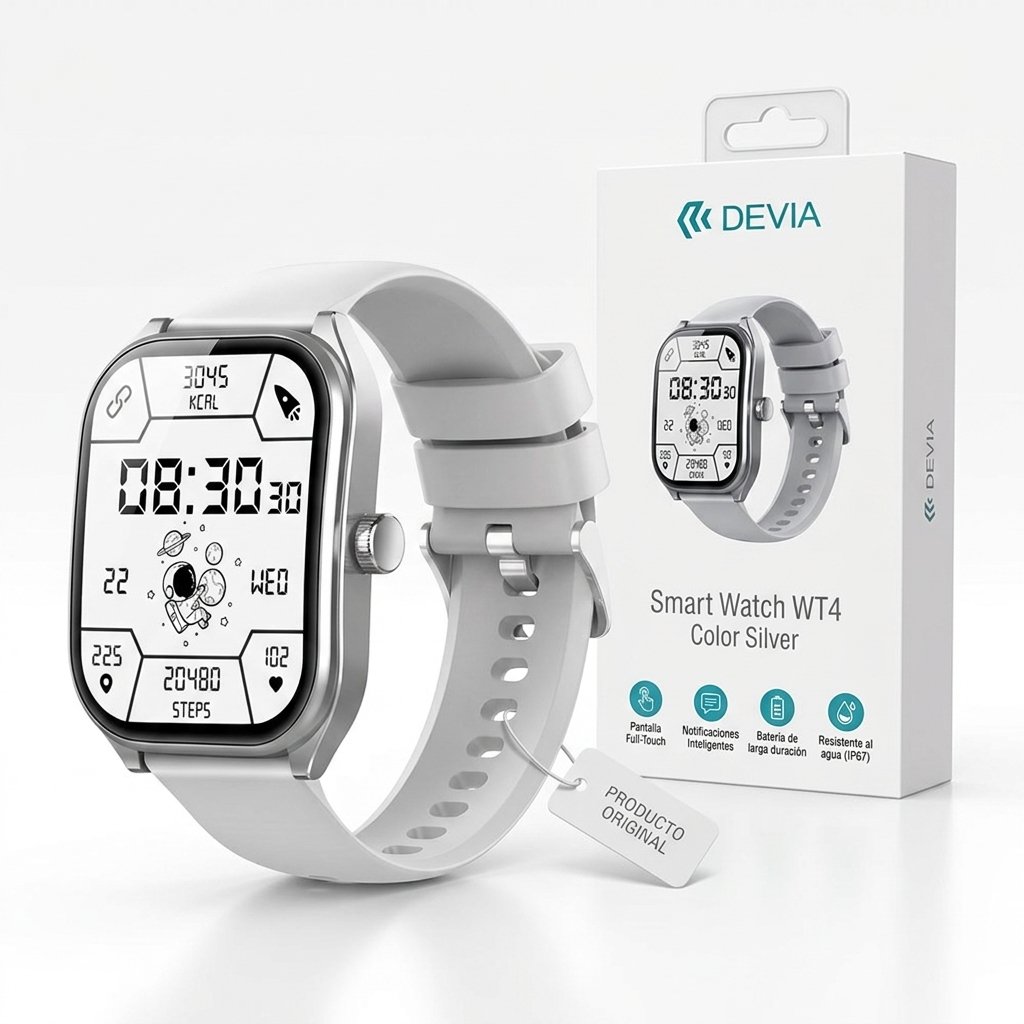 Accesorio Devia Smart Watch WT4 Color Silver — foto 3