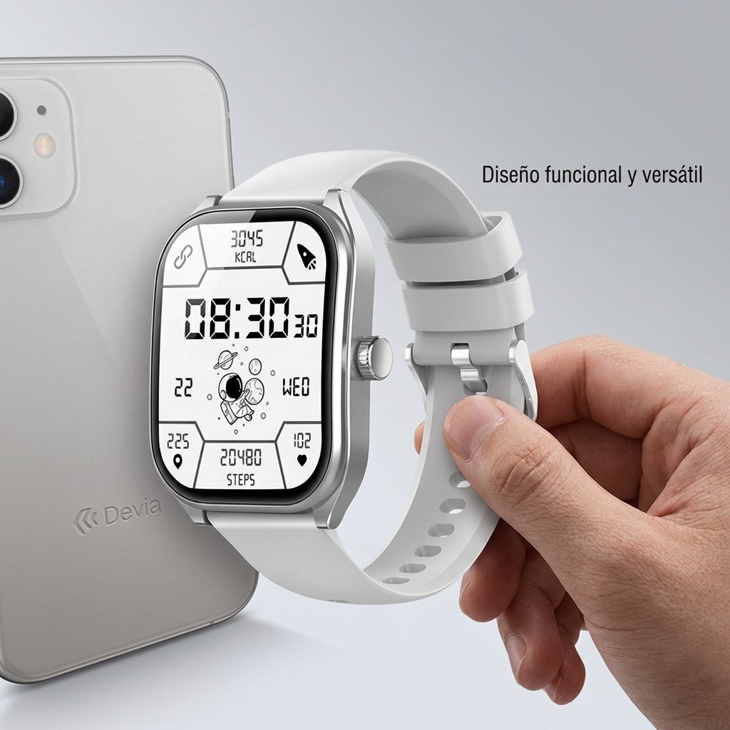 Accesorio Devia Smart Watch WT4 Color Silver — foto 7