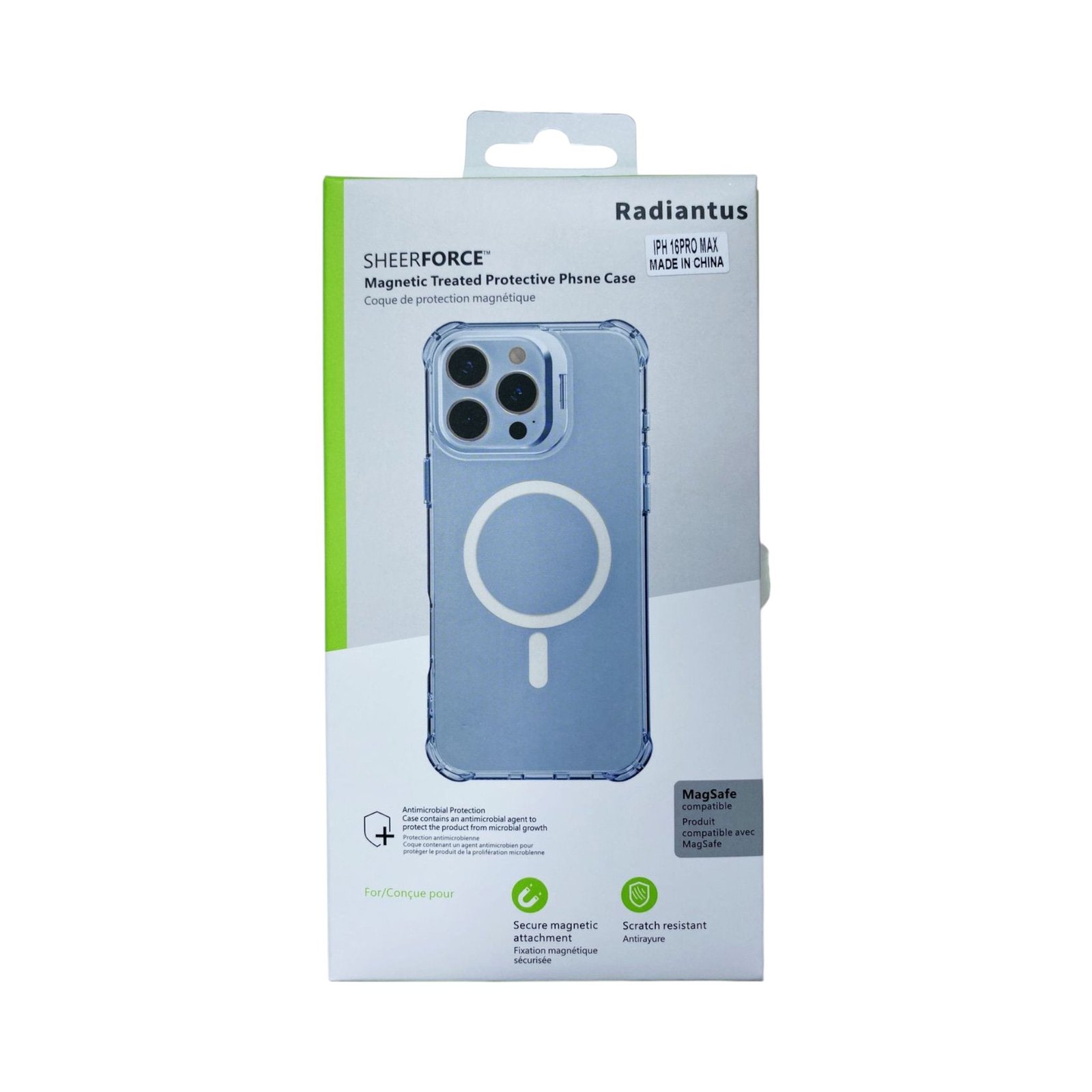 Estuche SheerForce con magsafe Iphone 16 pro max bracket color transparente