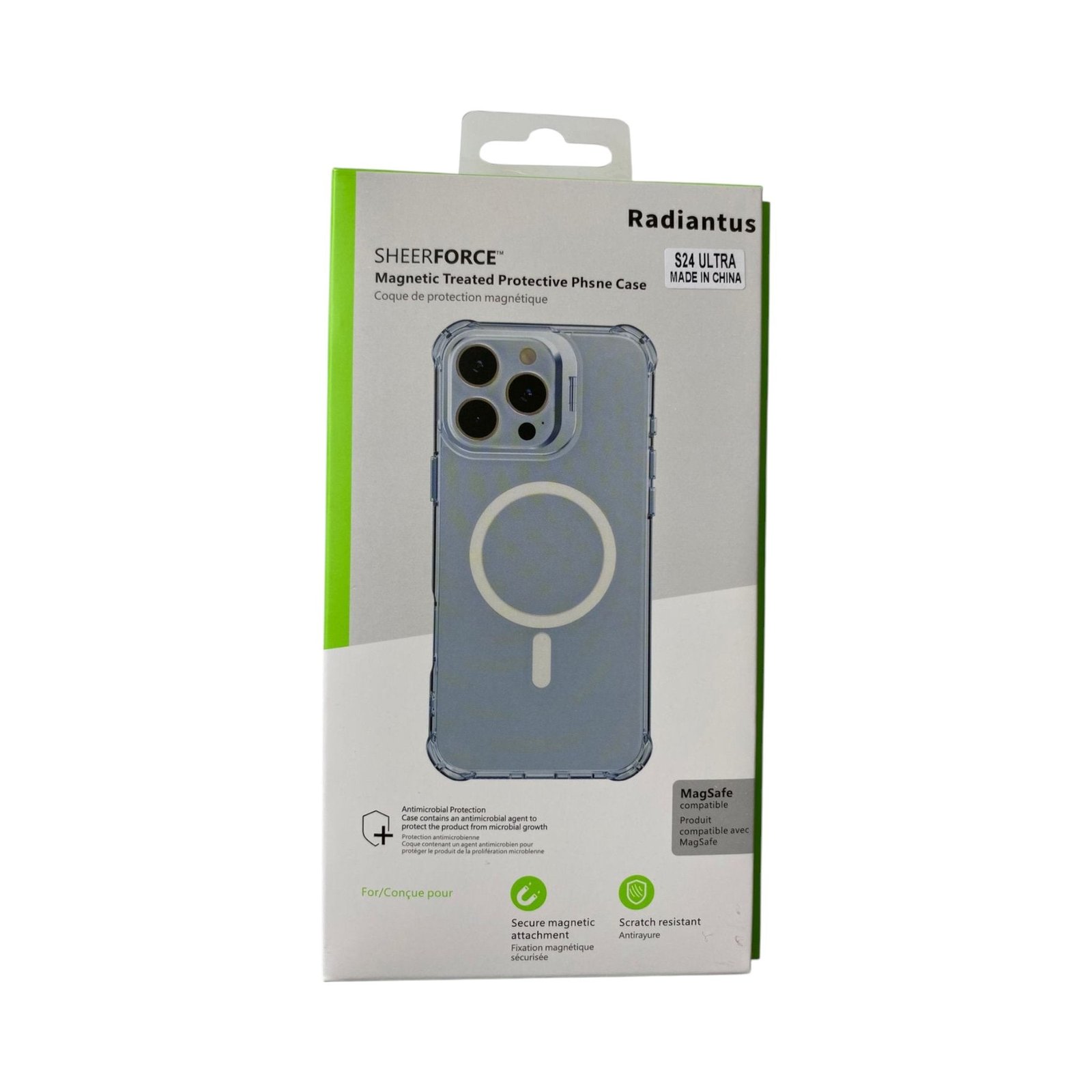Estuche SheerForce con magsafe Samsung S24 ultra bracket color transparente