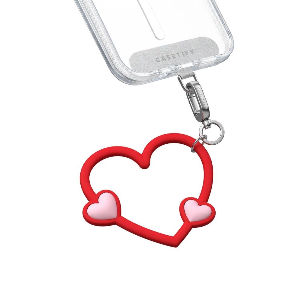 Accesorio CASETiFY strap de mano corazon rojo — foto 2
