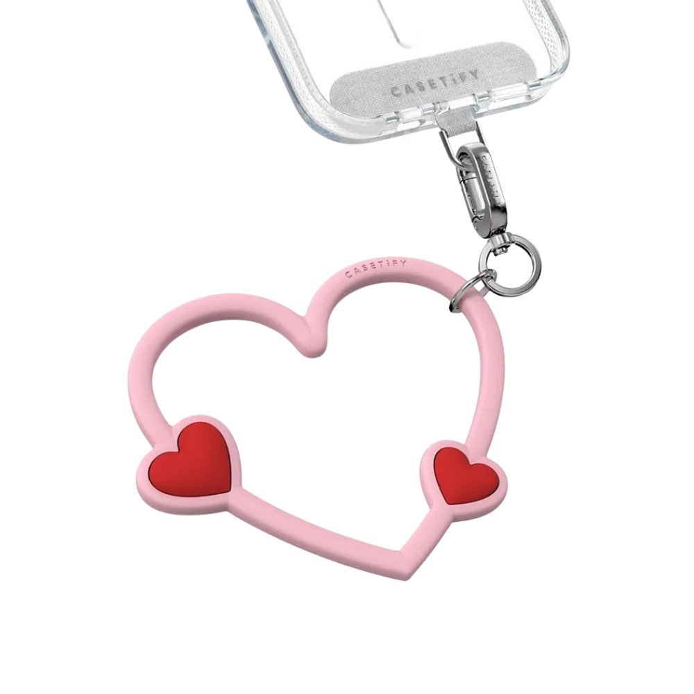 Accesorio CASETiFY strap de mano corazon rosado — foto 2