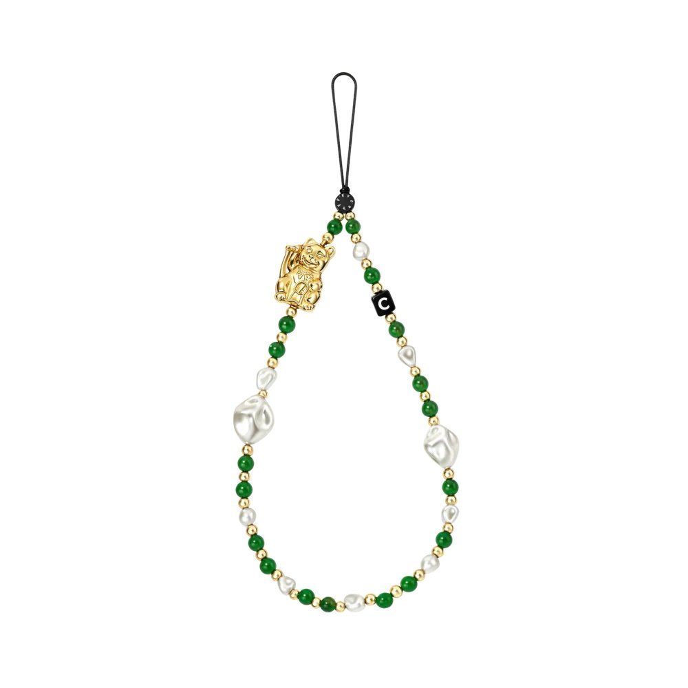 Accesorio Casetify strap de mano Lucky Cat Green