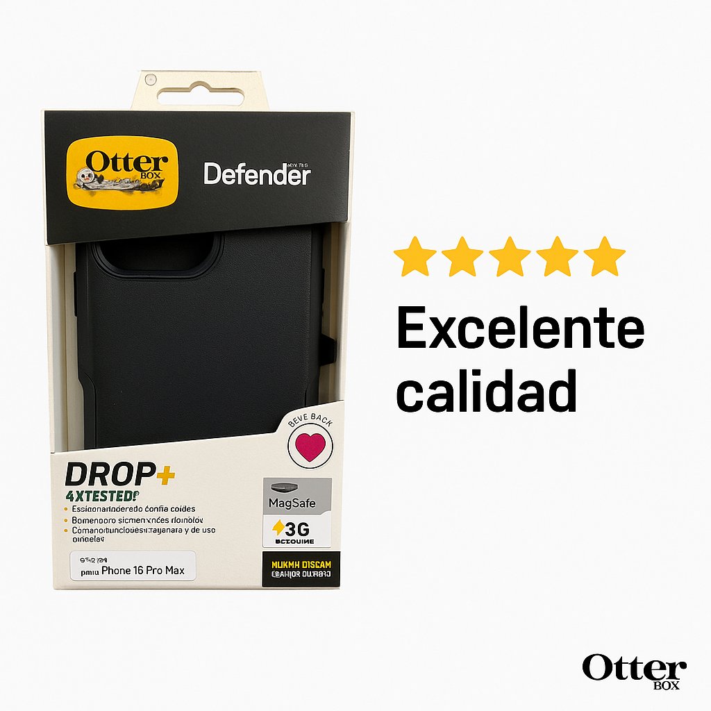 Estuche Otterbox Defender Magsafe Iphone 16 pro max negro — foto 4